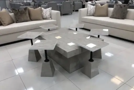  (6+1)طقم طاولات بديل رخام دورين