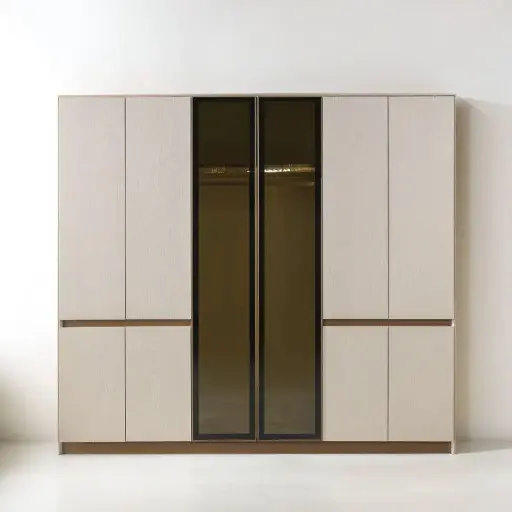 دولاب ٦ درفة قزاز مع ارفف 