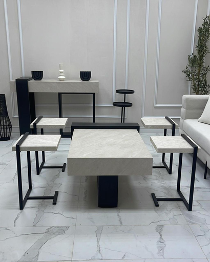 طقم طاولات توازن 4+1 قطعة