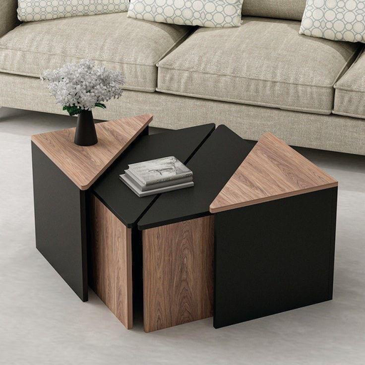 طقم طاولات هندسي 4 قطع