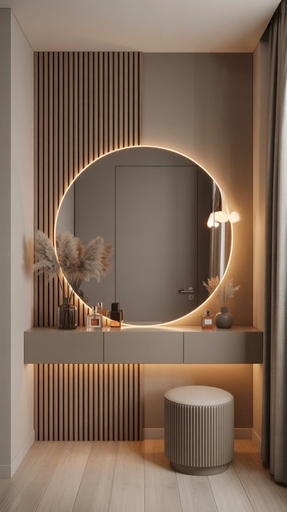 مدخل تفصيل - شي بورد + بديل خشم + مرايا + رف